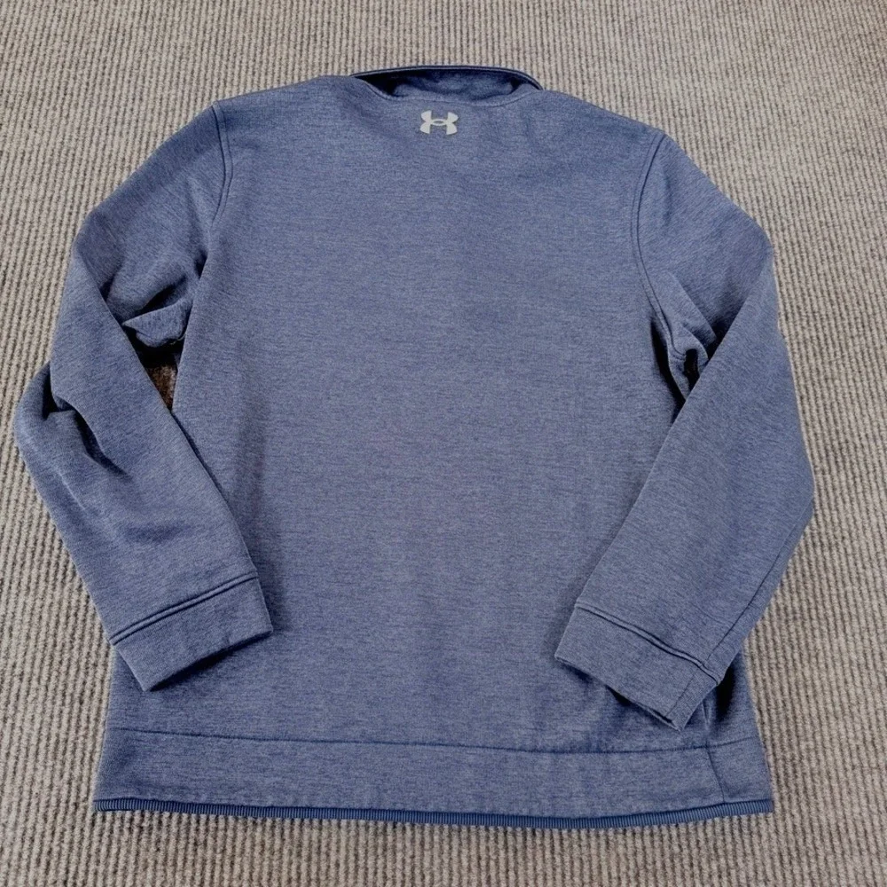Under Armour Golf ColdGear Storm Quarter Zip Pullover Mens Large Blue Heather